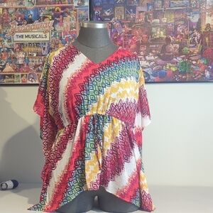 Lane Bryant Multicolor Zigzag Blouse